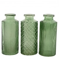 Vase Glas grün höhe 11cm st 6.00